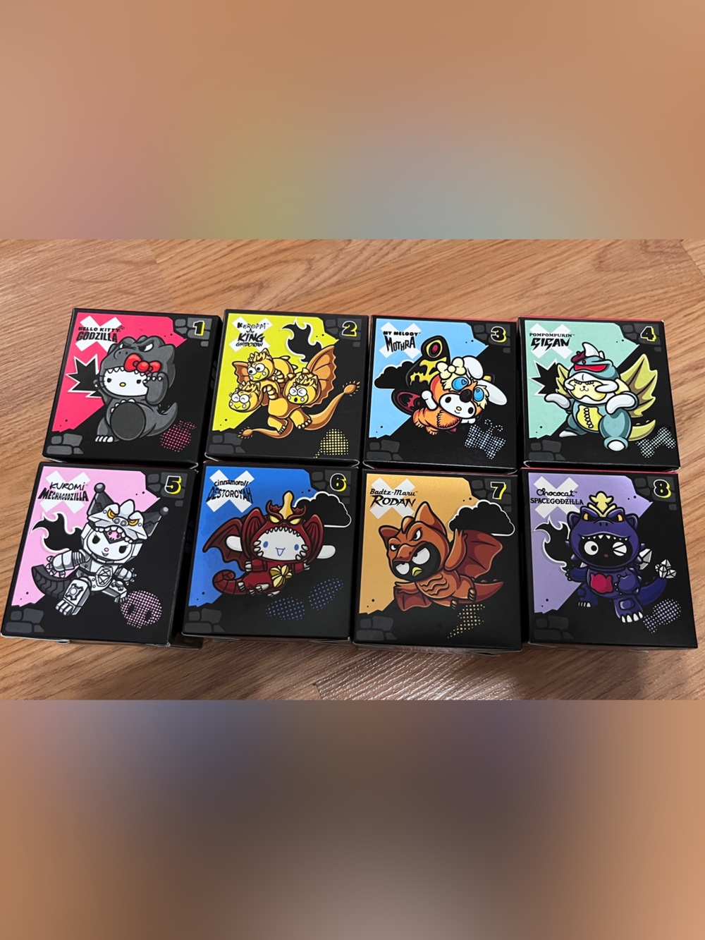 McDonald's Hello Kitty & Friends x Godzilla Happy Meal Toy set